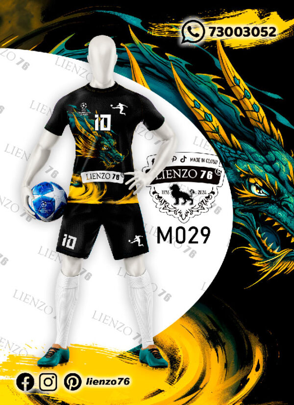 Polera de fútbol sublimada dragón